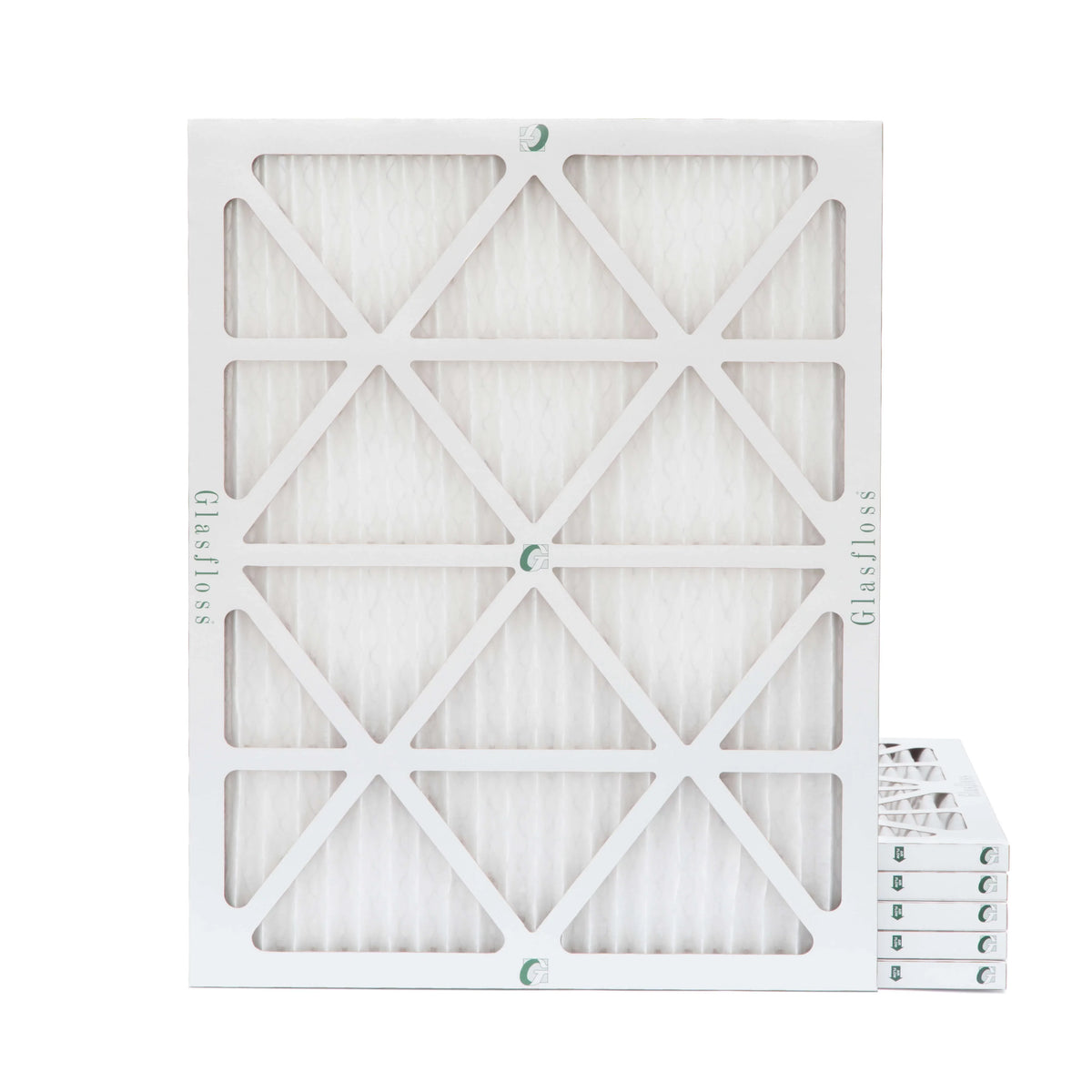 6 Pack of 24x30x1 MERV 13 Pleated Air Filters by Glasfloss. Actual Sizeize: 23-5/8 x 29-5/8 x 7/8