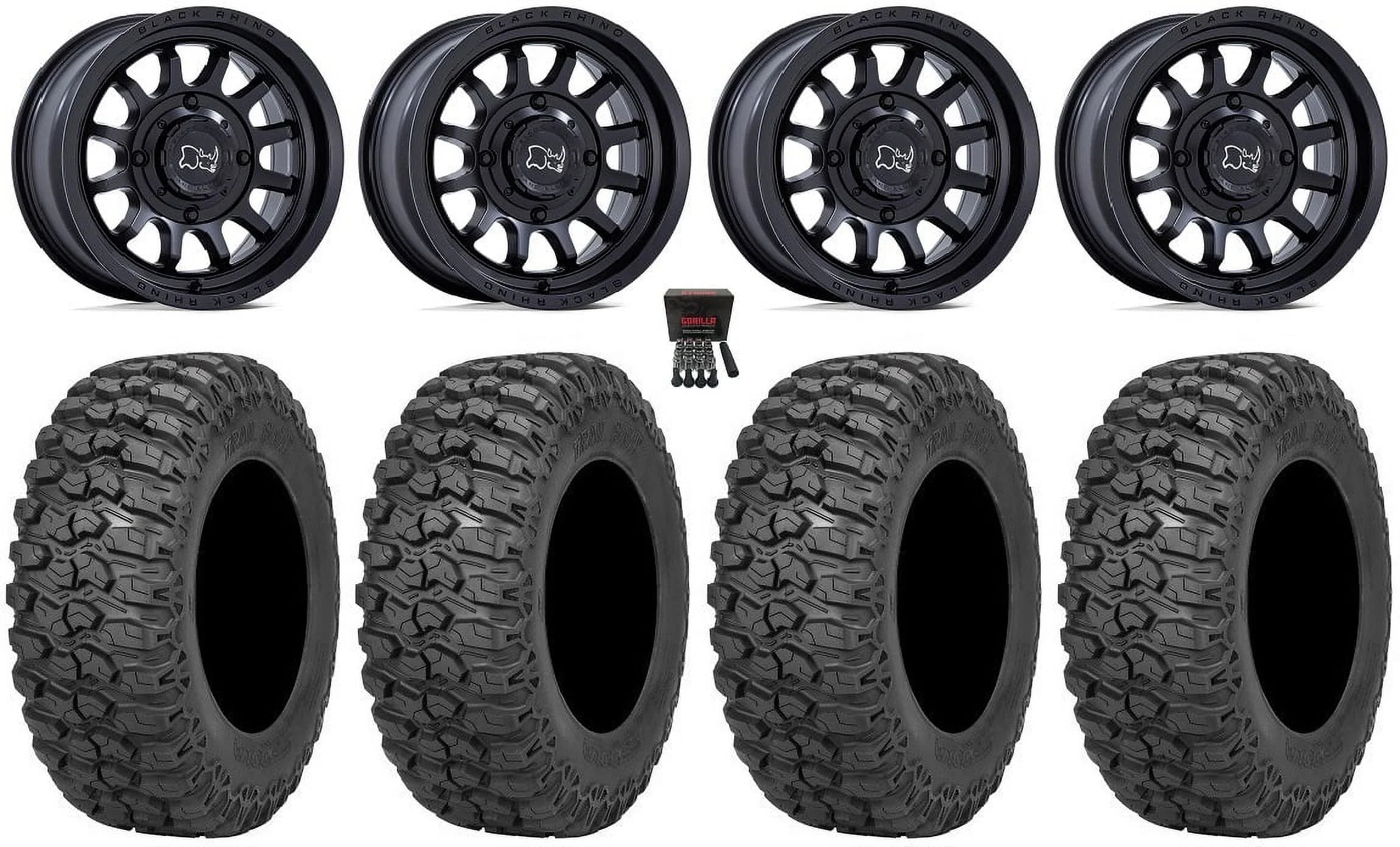 Black Rhino Rapid 14" Wheels Bk 30" Trail Sizeaw 2.0 Tires Polaris RZR XP 1000 / PRO XP / Ranger XP 900/1000