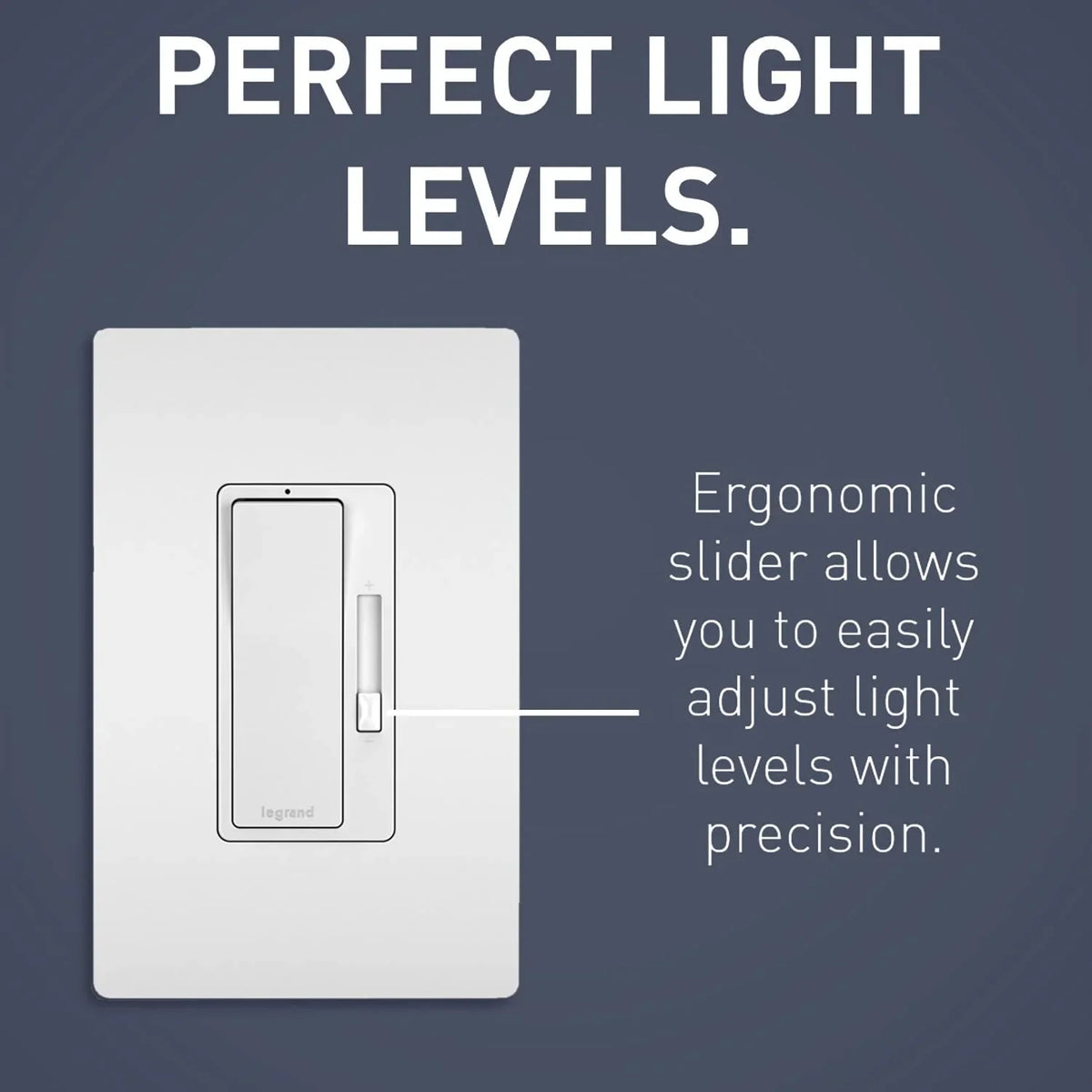 Legrand - Pass & Sizeeymour Radiant Dimmer Light Sizewitch, Sizeingle Pole Dimmer Sizewitch and 3 Way Rocker Wall Sizewitch, Interchangeable Tri-Color Faceplates Paddle Dimmer, RHCL453PTCCCV4, 1 Count