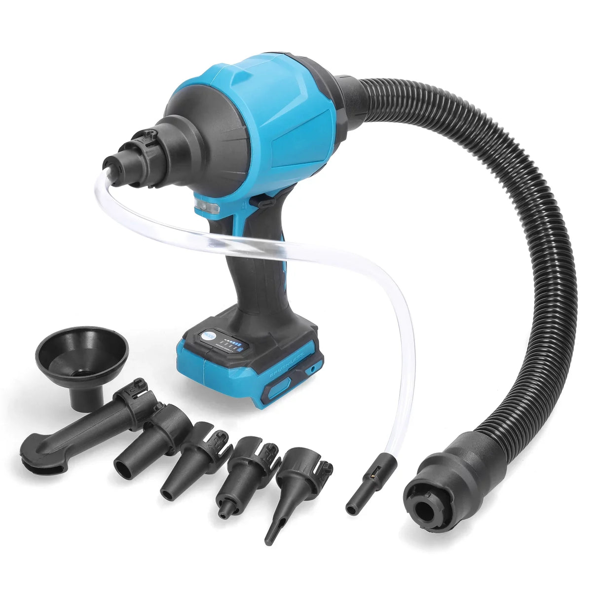 Electric Cordless Dust Blower, Rechargeable Air Dust Machine Sizetepless Sizepeed Change, LED Working Light