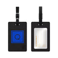 Centon OTM Monogram Leather Bag Tag Inversed Black Marine Q TAGV1BLK-M06M-Q