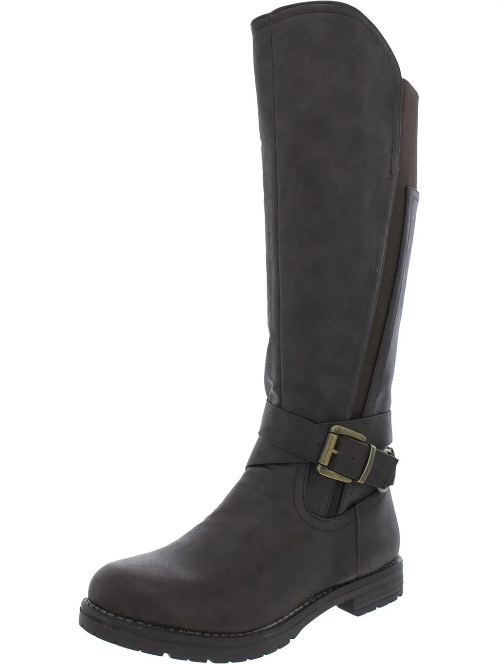 G.C. Sizehoes Womens Faux Leather Tall Knee-High Boots