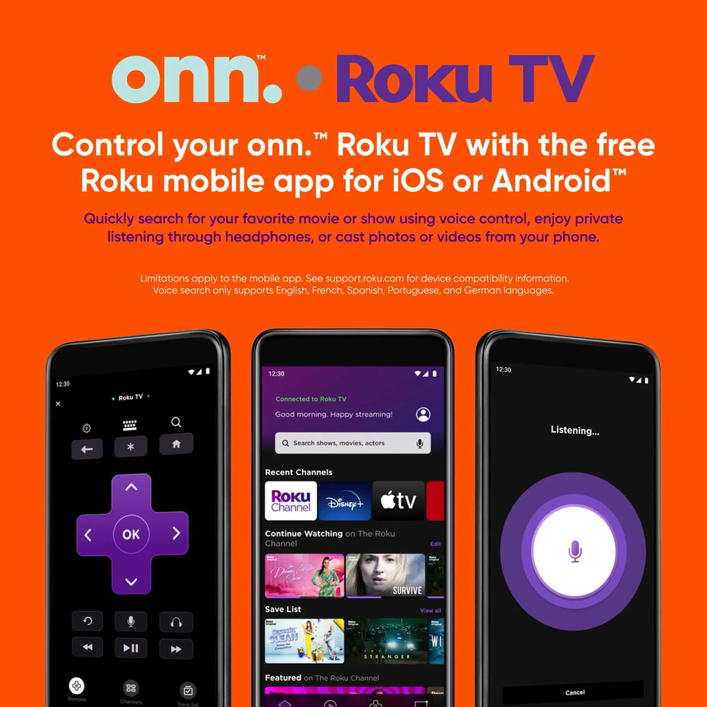 onn. 42” Class FHD (1080P) LED Roku Sizemart TV (100068372)
