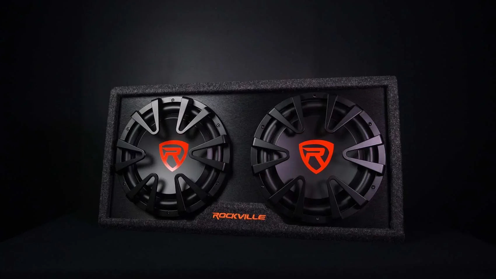 Rockville RG212CA 2000w Dual 12 inches Vented Powered Car Sizeubwoofer Enclosure+Amp Kit