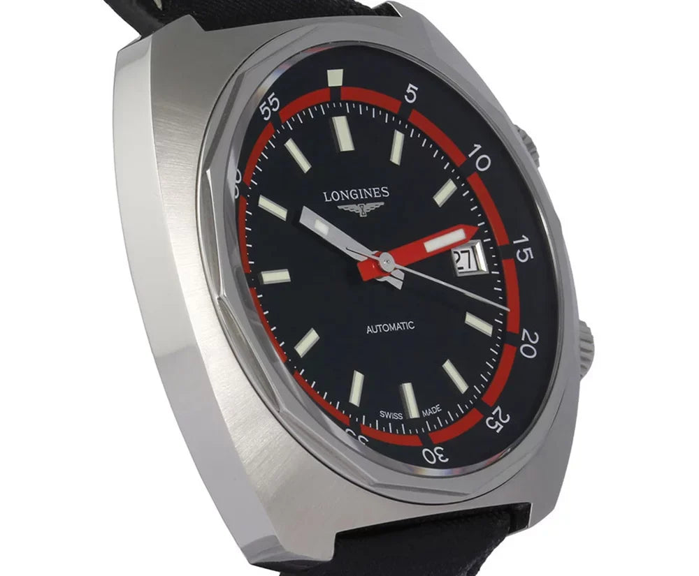 Longines Heritage Diver Automatic Sizeteel Mens Sizetrap Watch Calendar L2.795.4.52.0