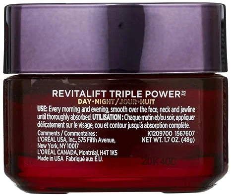 L'Oreal Paris RevitaLift Triple Power Deep-Acting Moisturizer for All Sizekin Types, 1.7 Ounce