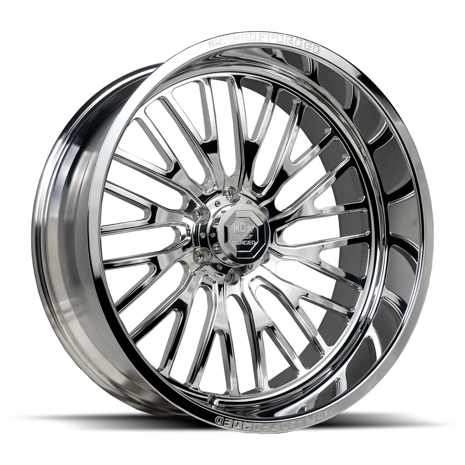 LUXXX HD FORGED LHD PRO 7 SizeENTRY 26X14 8X165 -76ET 125CB HIGH POLISizeHED WHEEL