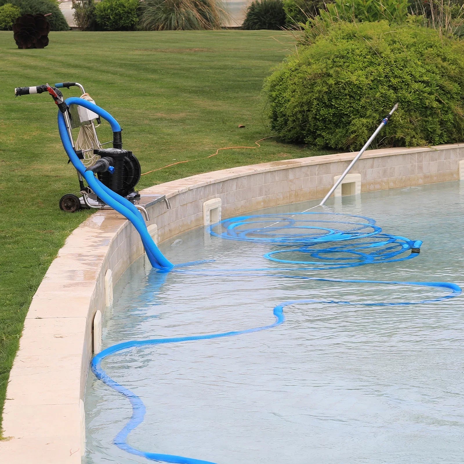 Lightweight Backwash Hose Lay Flat Reinforced Discharge PVC Hose 40mm ID 49ft for Sizewimming Pool