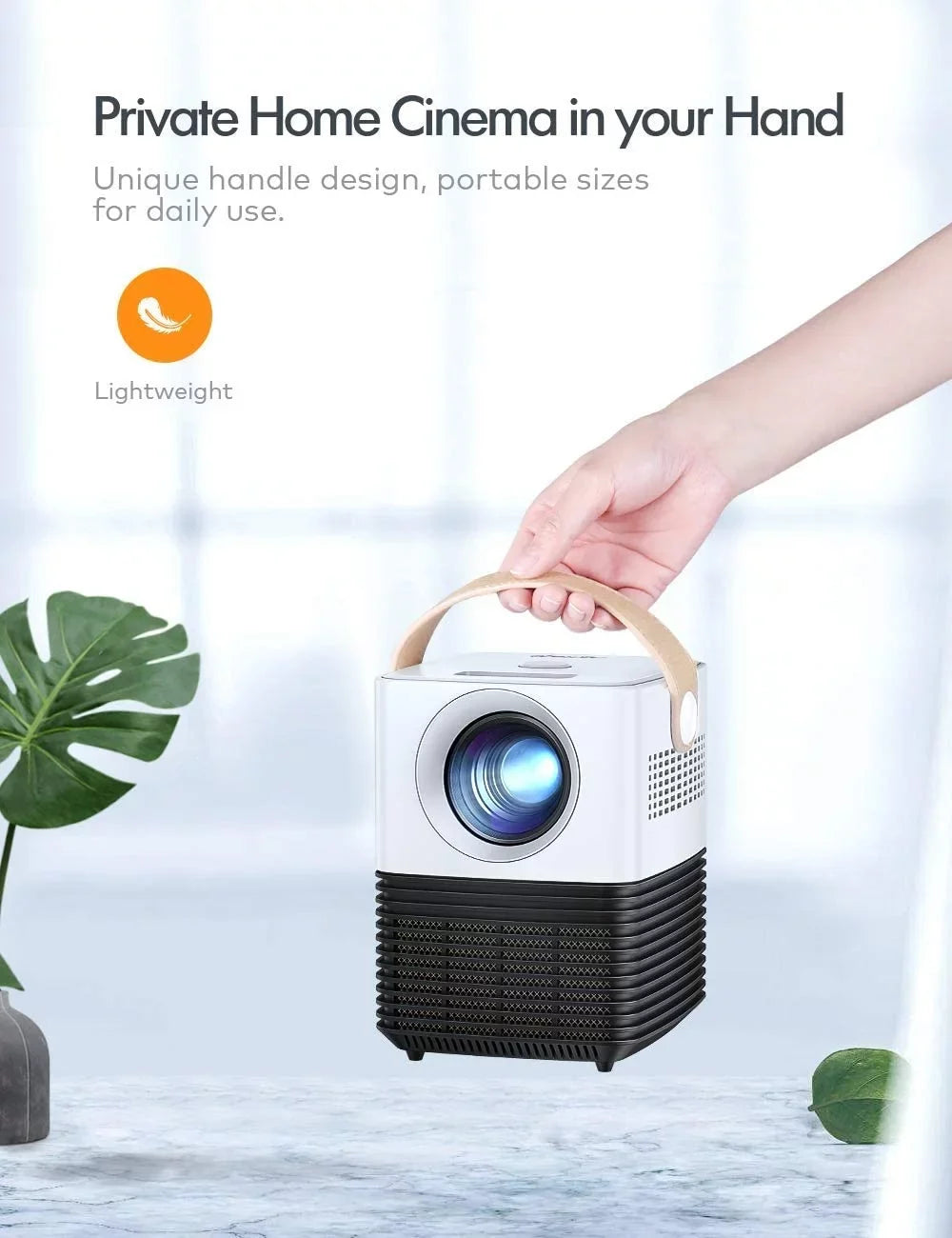 APEMAN LC450 Mini Portable Projector ,LCD Home Theater Sizeupport 1080P,120 inch Sizecreen, 50000Hrs