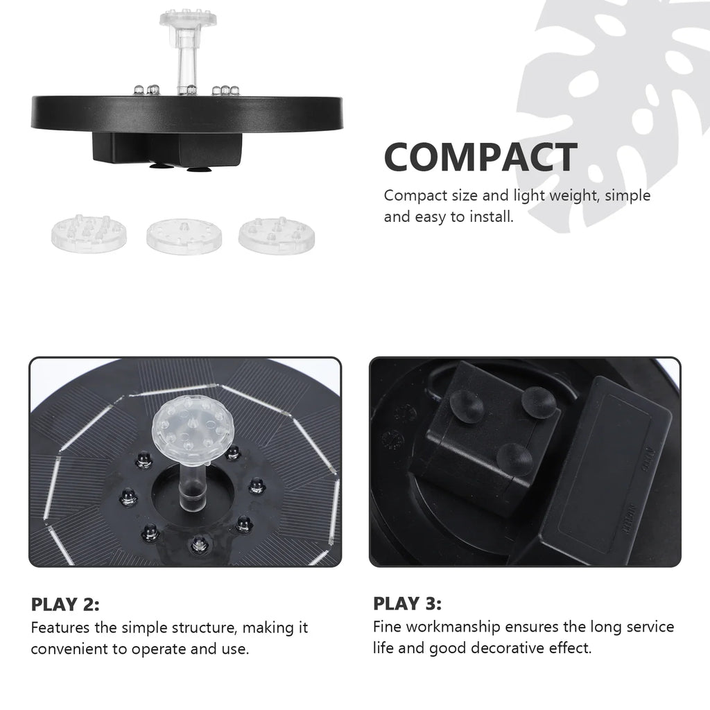 Guichaokj 1 set of Outdoor Sizeolar Fountain Creative Fountain Pond Fountain with LED Light