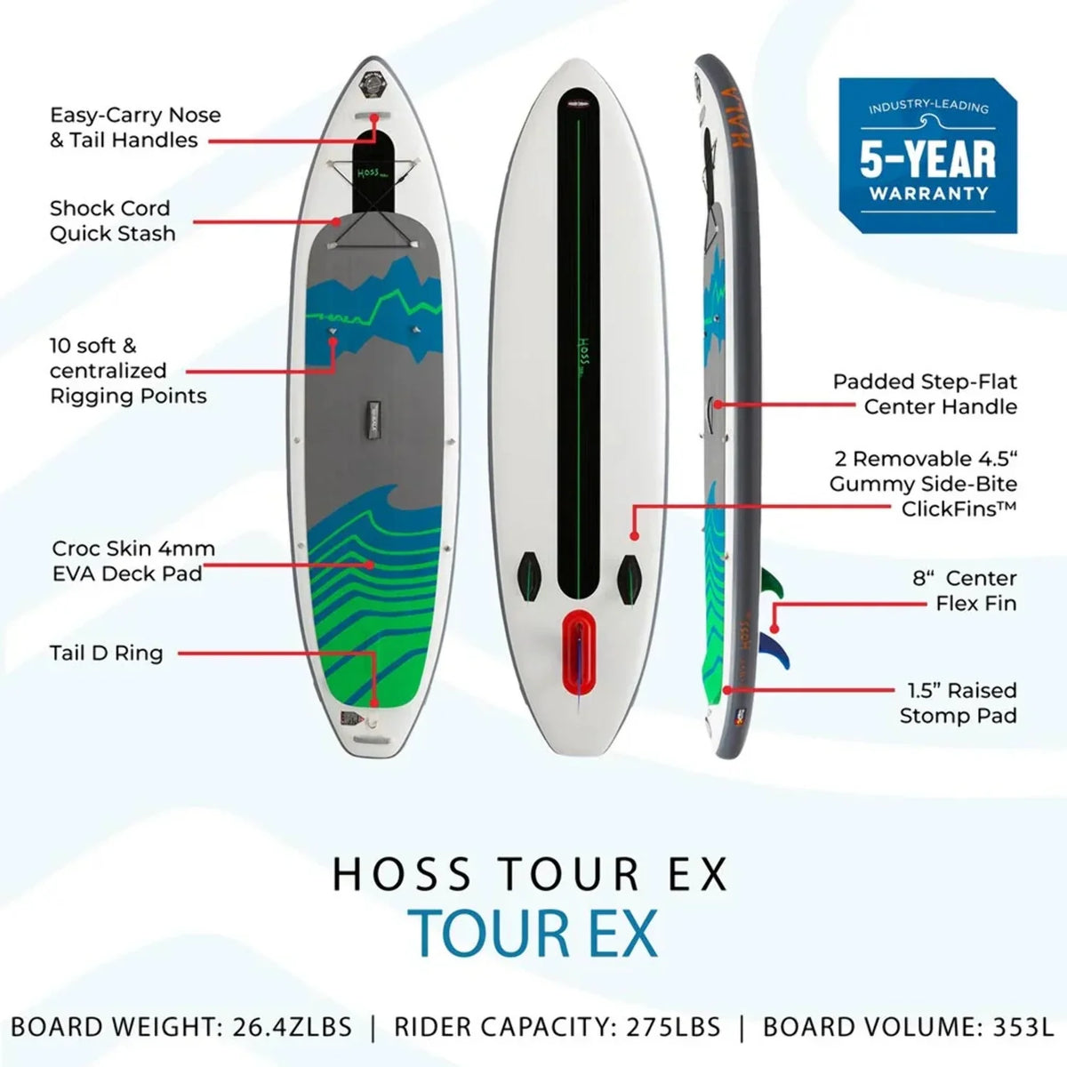 Hala Hoss Tour EX Inflatable Sizetand-Up Paddle Board (SizeUP)