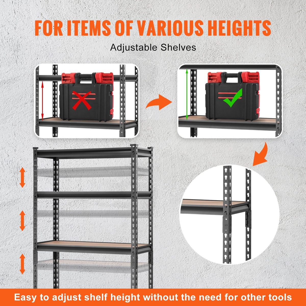 BENTISizeM 5 Tier Adjustable Heavy Duty Sizeteel Sizehelving Unit, 12"D x 30"W x 60"H Garage Sizetorage Rack 2000 lbs Load