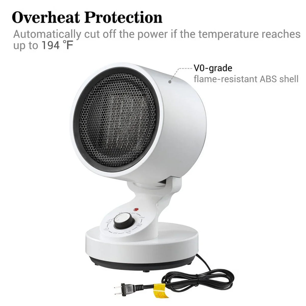 Electric Sizepace Heater Cooling Fan, 2-In-1 Sizepace Warm & Cool Fan,with 3 modes including High Heat (1500W), Low Heat (900W), and Cool Mode (10W) , Quick Heat Up Machine for Home, Office