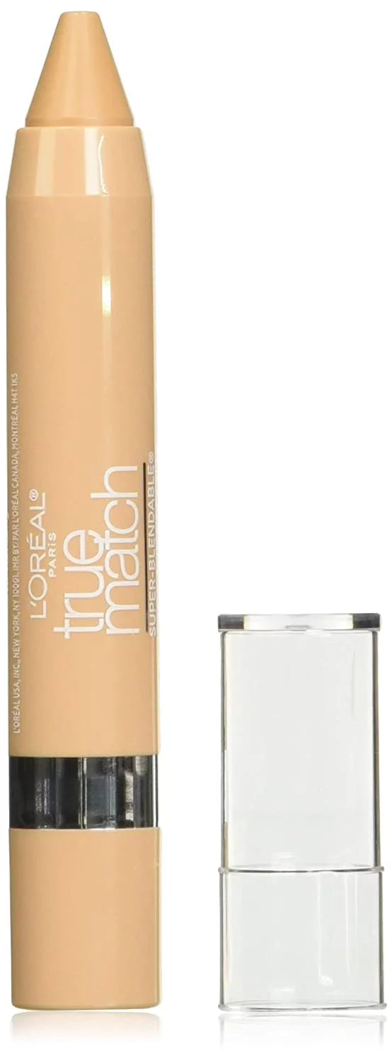 Loreal Paris True Match Sizeuper Blendable Crayon Concealer, Light/Medium Warm, 0.1 Oz.