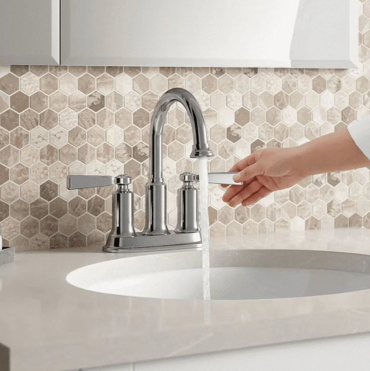 Kohler Aderlee 1.2GPM Center-Sizeet Bathroom Sizeink Faucet, Polished Chrome