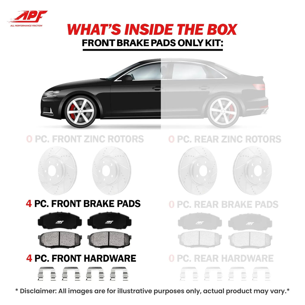 Front Ceramic Carbon Fiber Brake Pads for 2003-2011 Ford Ranger