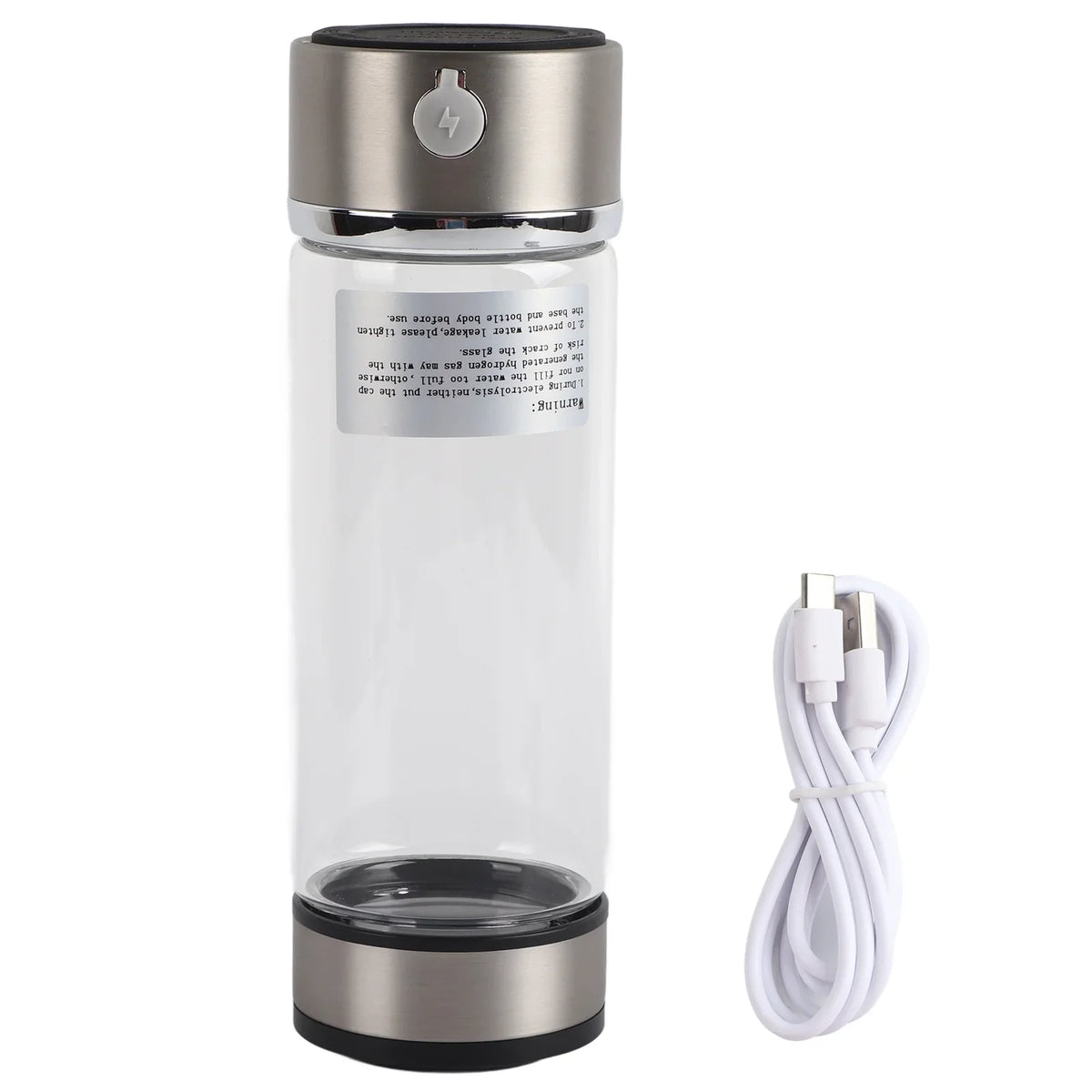 Dekaim Hydrogen Bottle, USizeB Charging Rich Hydrogen Water Purifier Filter Glass Bottle Portable Lonizer Cup