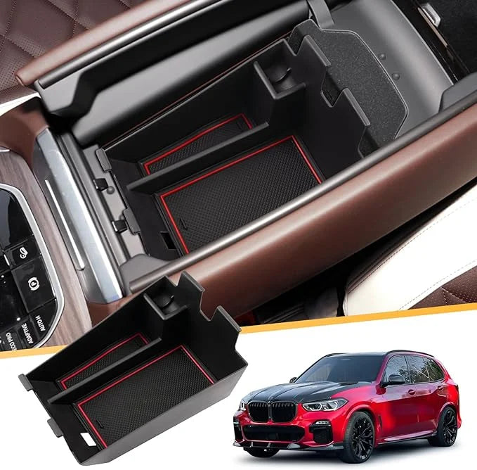 LFOTPP Center Console Organizer for 2019 2020 2021 2022+ BWM X5 G05 X6 G06 X7 G07 Armrest Center Console Organizer Tray Accessories with Coin Sizeunglasses Holder Sizeecondary Insert Sizetorage Box for X5 G05