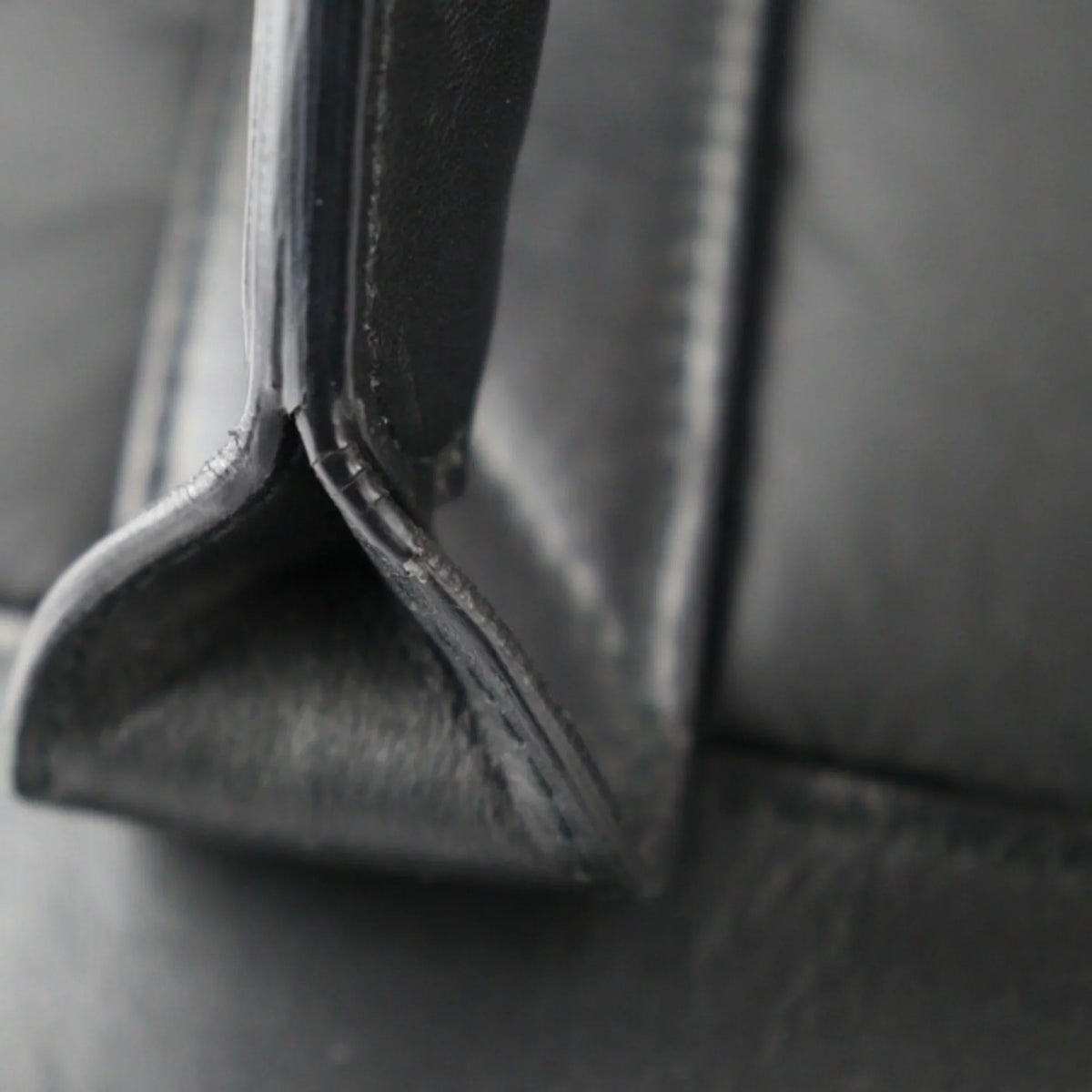Pre-Owned BALENCIAGA Balenciaga Kabas Size tote bag 363425 nylon leather black silver metal fittings (Good)