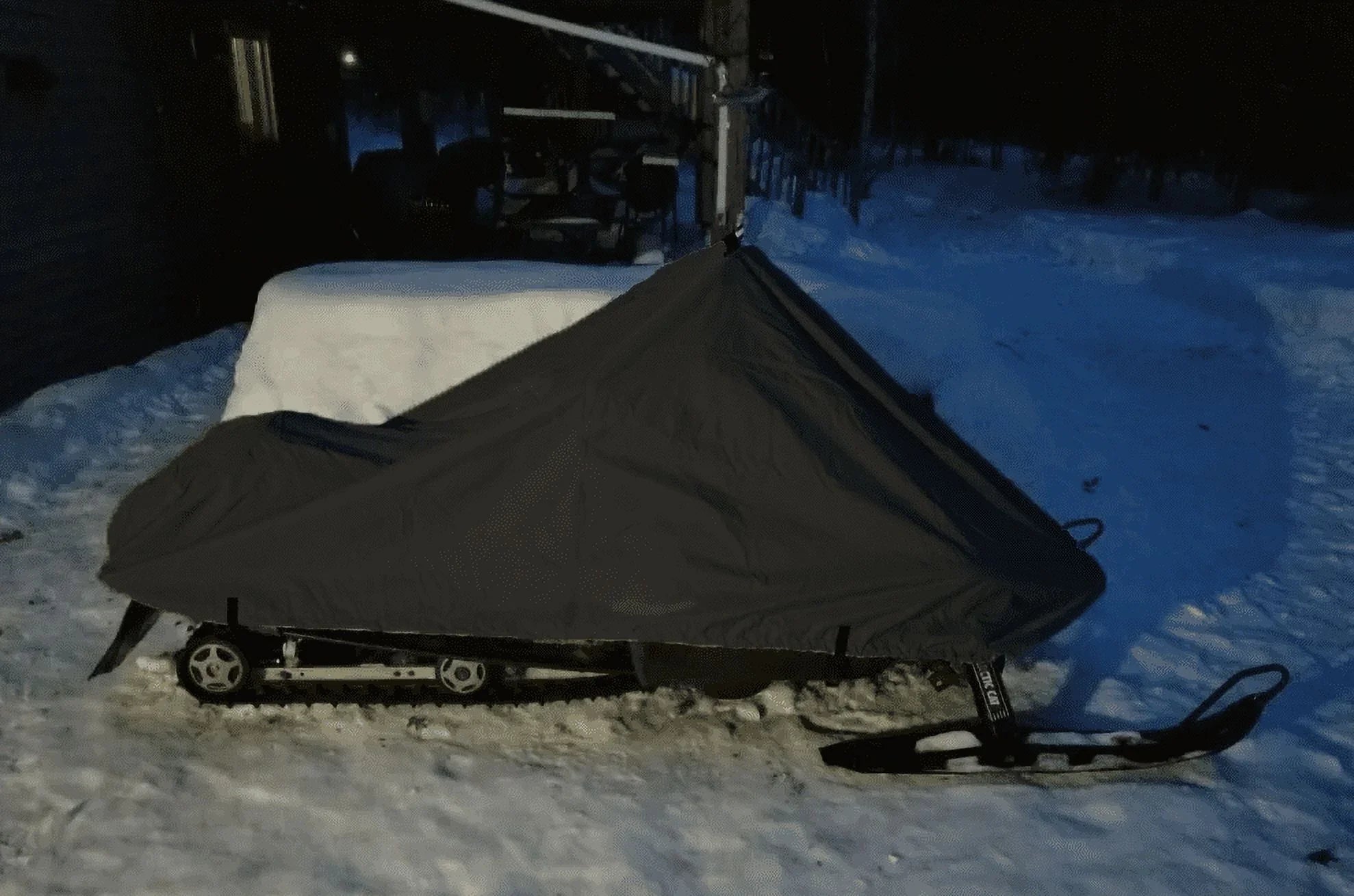 200 Denier Sizetorage Sizenowmobile Cover Compatible for the 2013-2015 Sizeki Doo Bombardier Model GSizeX SizeE E-TEC 600 H.O. Sizenowmachine Sizeled. All Black.
