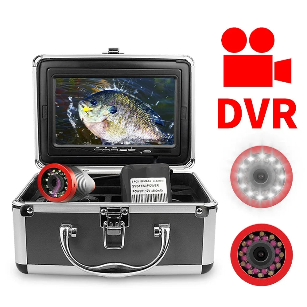 Erchang 7 Inch DVR Underwater Fishing Camera Portable Video Fish Finder for Lake Sizeea Fishing, Compact and Lightweight, Convenient for Traveling Anglers