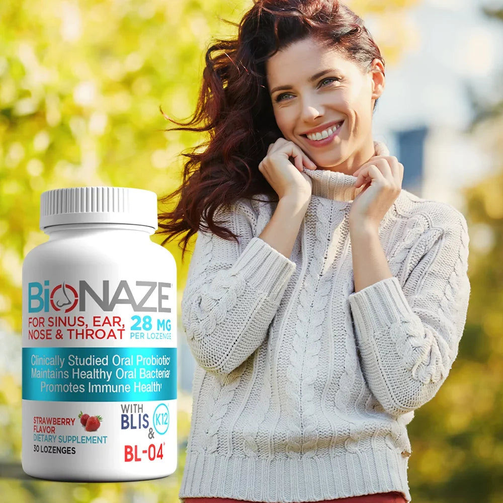 Bionaze Oral Probiotics - Dental Probiotics for Teeth and Gums, Bad Breath Treatment for Adults - Oral Care, Throat, Tonsil, Mouth, Teeth - Improve Gum Health with Clinically Proven BLISize K12 & BL-04