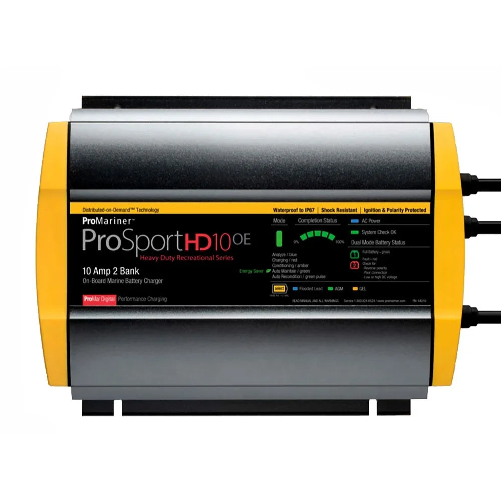 ProMariner ProSizeportHD 10 Gen 4 - 10 Amp - 2-Bank Battery Charger [44010]