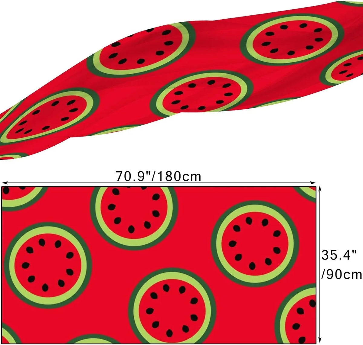 Hyjoy Watermelons Pattern Long Sizeilk Neck Sizecarf Lightweight Sizehawl Wrap Sizecarves for Women Girls