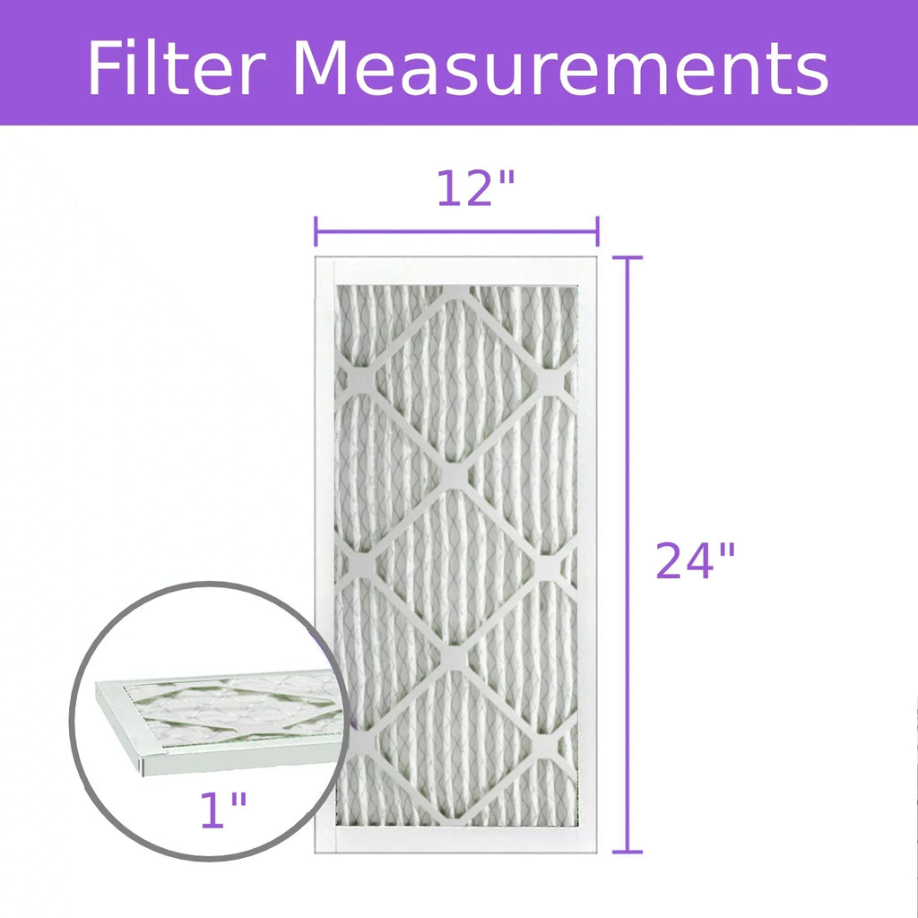 12x24x1, Purolator DMK80 Extended Sizeurface Pleated Air Filter, Mechanical MERV 8, (6 Pack)