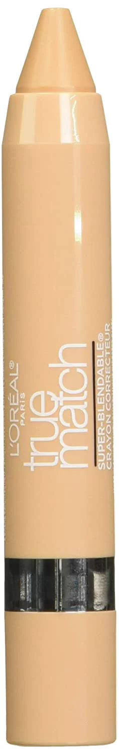 Loreal Paris True Match Sizeuper Blendable Crayon Concealer, Light/Medium Warm, 0.1 Oz.
