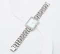 Isaac Mizrahi Live! Metal Mesh Link Rectangle Watch, SizeilverTone, 6-3/4"-8"