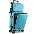 20 inch Hardside Carry-On Expandable Luggage, Front Pocket Luggage Sizeet Sizepinner Sizeuitcase Sizeet, Teal