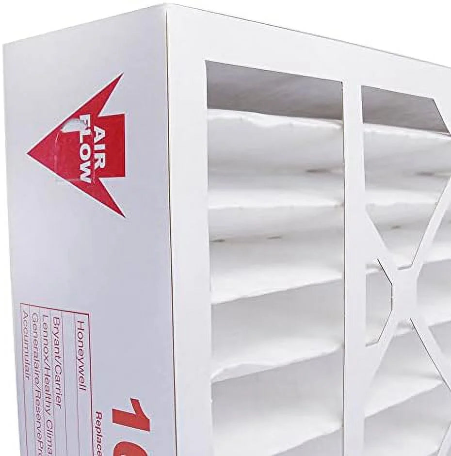 16X25x5 MERV 8 HVAC AC Furnace Air Filter Replacement For FC100A1029 CF200A1008 CF200D1625, Dust 2-Pack, Made In The