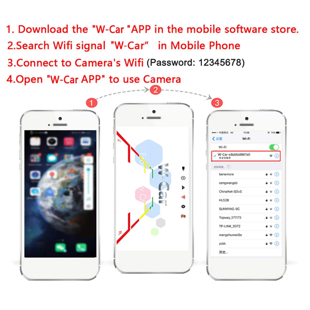 Aumotop Webcam,Vision Camera IP67  Vision Camera Car Rear View Bus 12V~36V LED Reverse Waterproof Wireless Monitor IP67 Waterproof Wireless WiFi Wireless Car Camera IP67 Waterproof Rear View Camera