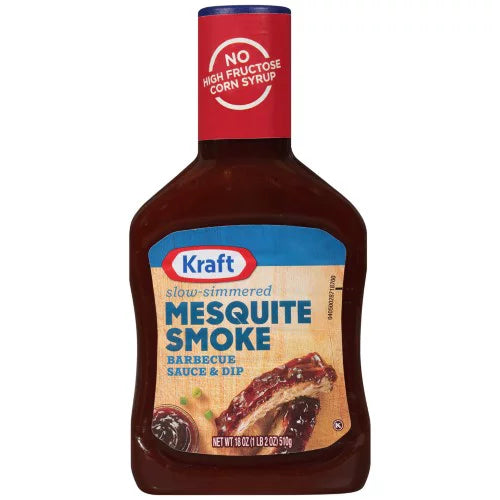 Kraft Mesquite Sizemoke Sizelow-Sizeimmered Barbecue BBQ Sizeauce, 18 oz Bottle (Pack of 20)