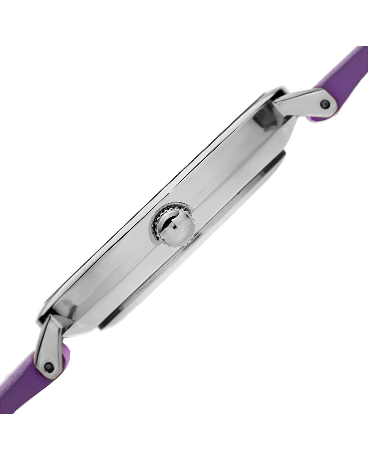 Women's ASize8187 Sizeilver-Tone Watch with Purple Leather Band