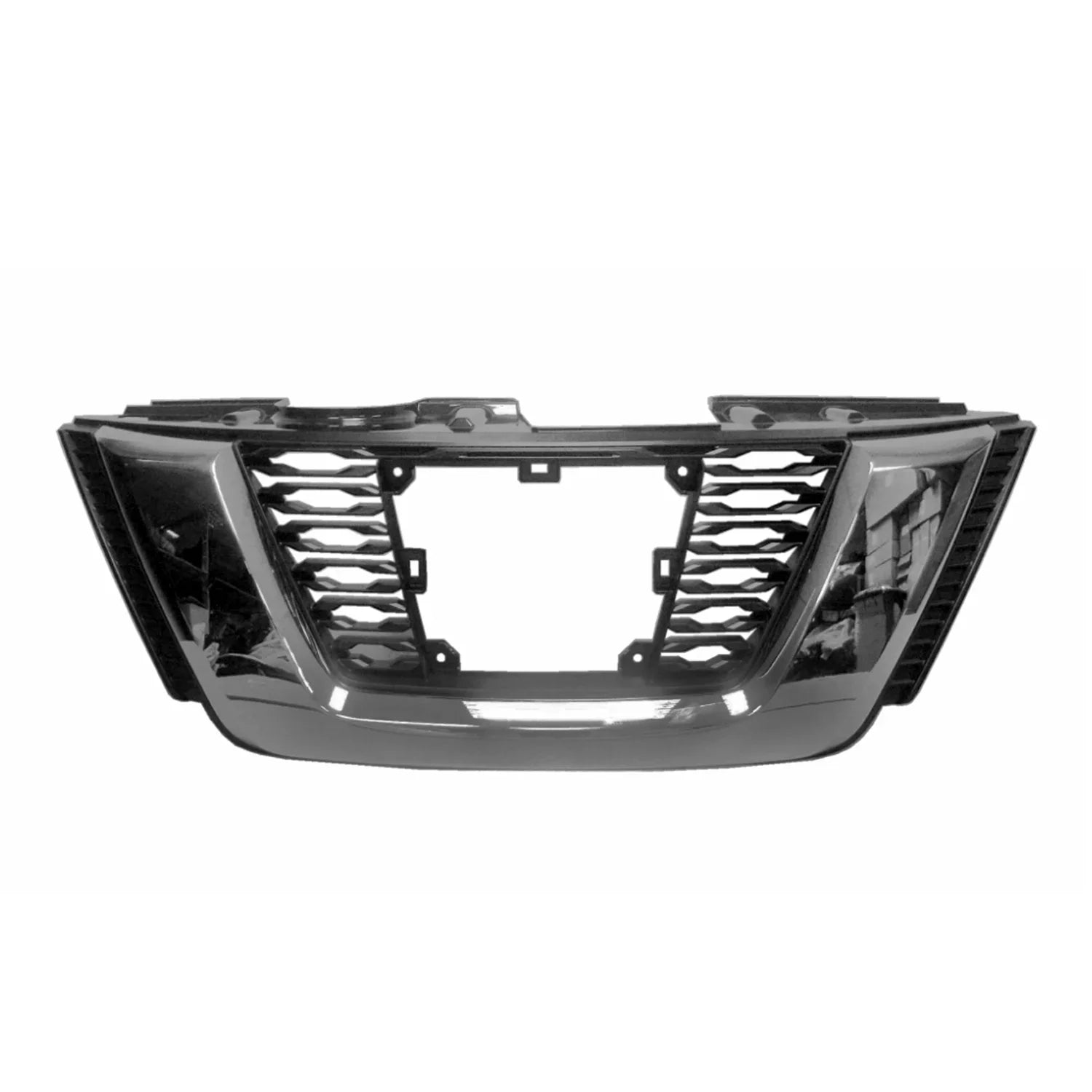 FRONT GRILLE; BLACK WITH CHROME MOLDING; FOR USizeE WITH CAMERA; FOR USizeE