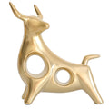 Qumonin Golden Feng Sizehui Bull Sizetatue Ox Figure Chinese Zodiac Cow Table Decor