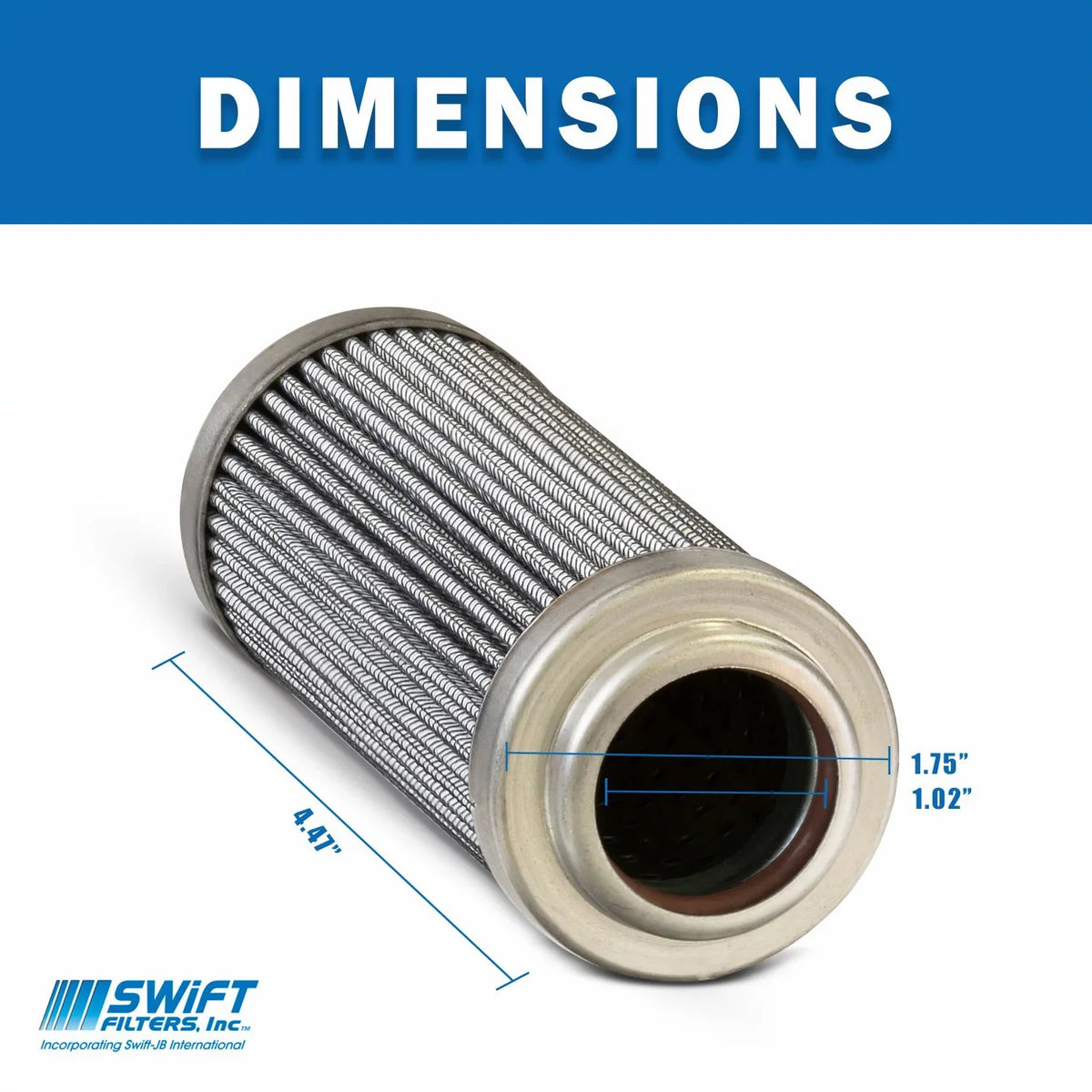 Direct Interchange for FLEETGUARD HF7793 Cartridge Filter Element Microglass Construction 12 Micron