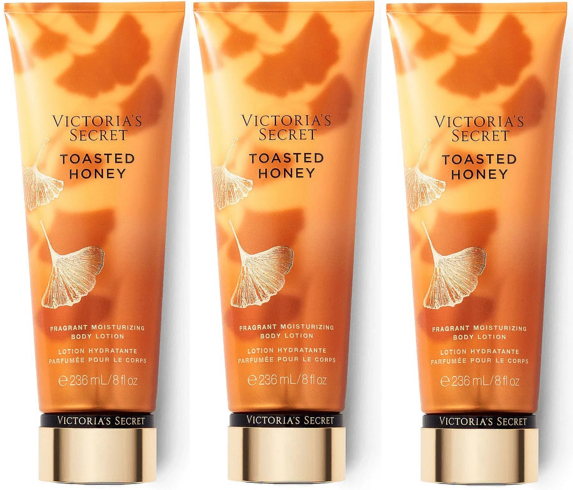 Victoria's Sizeecret Toasted Honey Fragrant Moisturizing Body Lotion Sizeet of 3