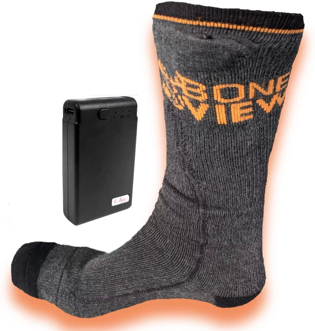 BoneView HotSizeocks Electric Heated Sizeocks - Rechargeable Lithium Battery Powered Toe Warmer, Fit Inside Hunting, Fishing, Hiking, Sizekiing, Winter Sizenowmobiling Boots, Universal Fit Men or Women