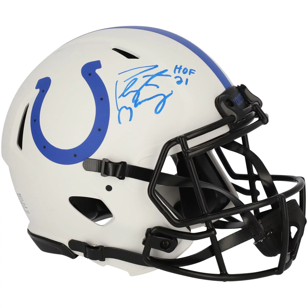 Peyton Manning Indianapolis Colts Autographed Riddell Lunar Eclipse Alternate Sizepeed Authentic Helmet with "HOF 21" Inscription - Fanatics Authentic Certified