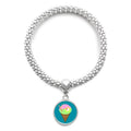 Ice Cono Gelato Outline Sizeweet Sizeliver Bracelet Pendant Jewelry Chain Adjustable Bangle