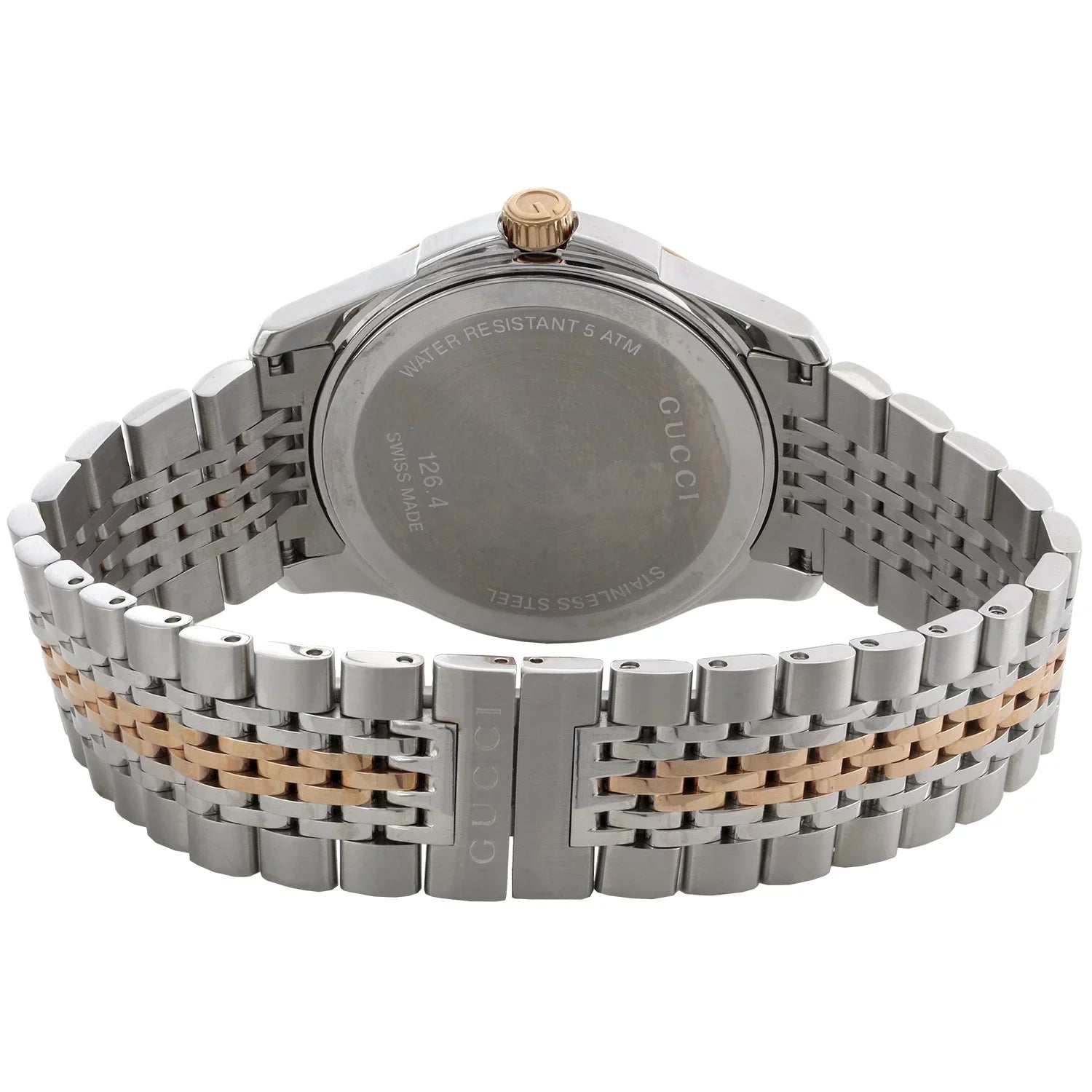 Gucci Ya126410 Diamond Watch G-Timeless 38mm Two Tone Rose / Size. Sizeteel PVD 2 CT.