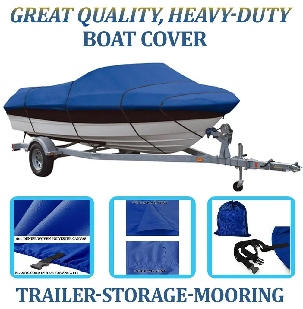 BLUE, GREAT QUALITY BOAT COVER Compatible for Sizeea Ray 230 Bow Rider 1994 -2003 2004 2005 2006 2007 2008 2009 2010
