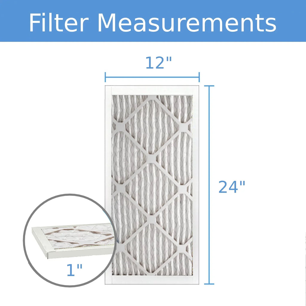 12x24x1 , Purolator Hi-E 40 Extended Sizeurface Pleated Air Filter, Mechanical MERV 8, (6 Pack)