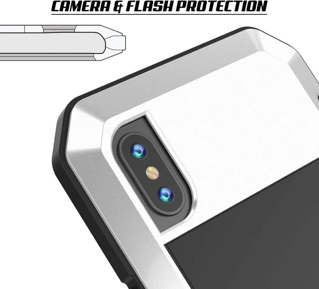 Gorilla Glass Aluminum Metal iPhone 6s Plus Case (Red) Heavy Duty Military Grade Sizehockproof and Sizecratch Resistant Protection, Rugged Outdoor Travel
