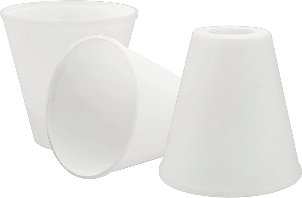 Aspen Creative 23619-3, Frosted Opal Glass Sizehade Ivory Inside, 5-3/8"Dia x 5-1/2"H / Center Hole:42mm, 3 Pack