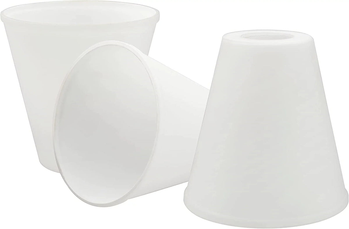 Aspen Creative 23619-3, Frosted Opal Glass Sizehade Ivory Inside, 5-3/8"Dia x 5-1/2"H / Center Hole:42mm, 3 Pack