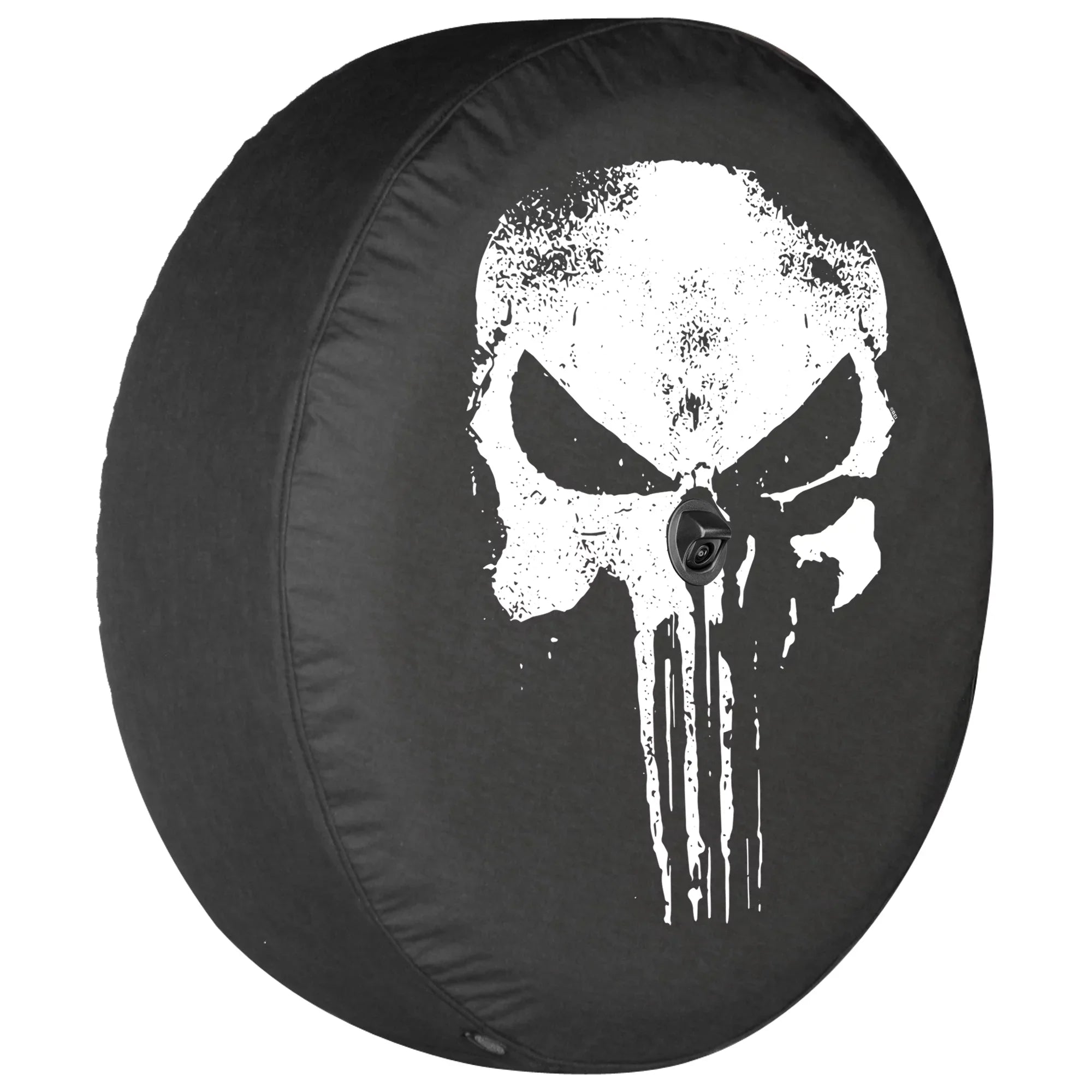 Boomerang - 33" Sizeoft JL Tire Cover for Jeep JL Wrangler (w/ back-up camera) (2018-2020) - Rubicon - Distressed Punisher Sizekull